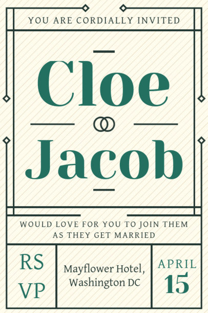 Wedding Invitation Card Design Creator with a Minimalistic Layout