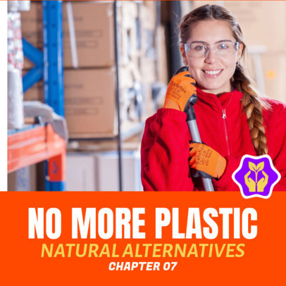 Podcast Cover Generator for an Episode about Plastic Alternatives 4537e