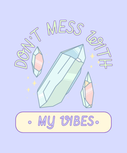 T-Shirt Design Maker with an Illustrated Quartz with Sparkling Graphics