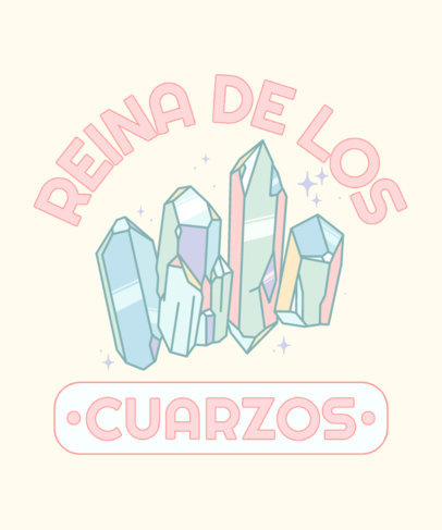 T-Shirt Design Generator Featuring Illustrated Quartz for Good Vibes