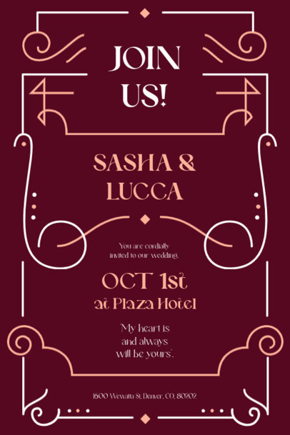 Wedding Invitation Card Generator Featuring a Vintage Aesthetic