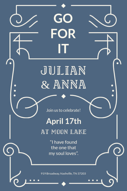 Invitation Card Template Featuring a New Vintage Wedding Theme