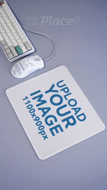 Video of a Mousepad Lying Near to a Mouse and a Keyboard