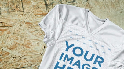 Custom Football Jerseys - Football Jersey Video Lying on a Wooden Surface