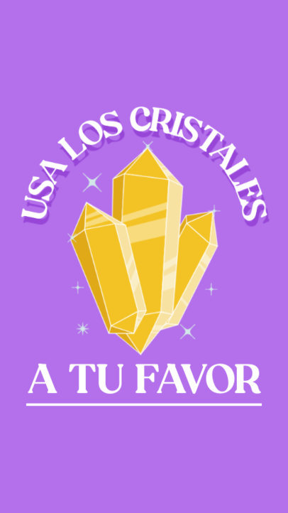 Instagram Story Template with a Crystal Magic Theme