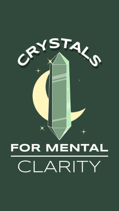 Instagram Story Maker with a Mindful Quote About Crystal Quartz
