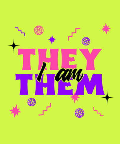 Fun Quote T-Shirt Design Creator for a Non-Binary Person