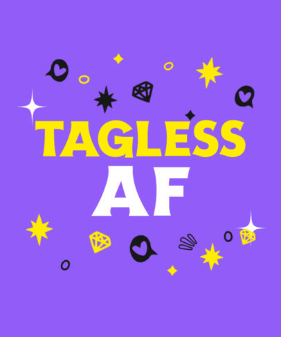 Bold T-Shirt Design Template with a Fun Quote for Pride Month