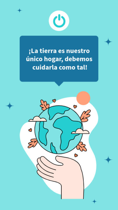 Instagram Story Generator With an Environmental Quote and an Earth Graphic