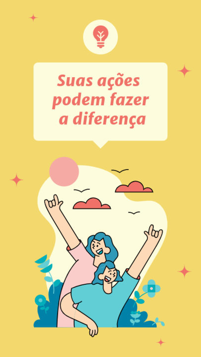 Instagram Story Creator Featuring an Environmental Awareness Theme