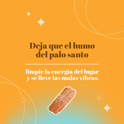 Instagram Post Creator Featuring Palo Santo Stick Benefits