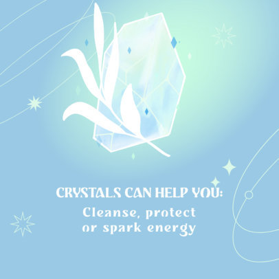 Instagram Post Generator with a Sparkling Quartz Illustration