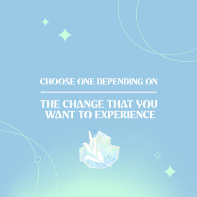 Instagram Post Template with a Sparkling Crystal Illustration