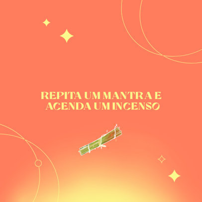 Instagram Post Creator Featuring a Palo Santo Stick Graphic with Sparkles