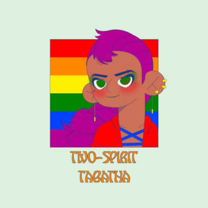 Avatar Logo Creator Featuring a Cartoonish Character and a Pride Flag