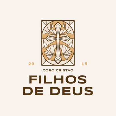 Gospel Choir Logo Generator Featuring a Christian Theme