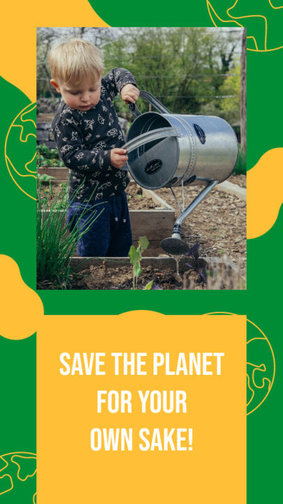 Instagram Story Generator for Earth Day with a Simple Picture Layout