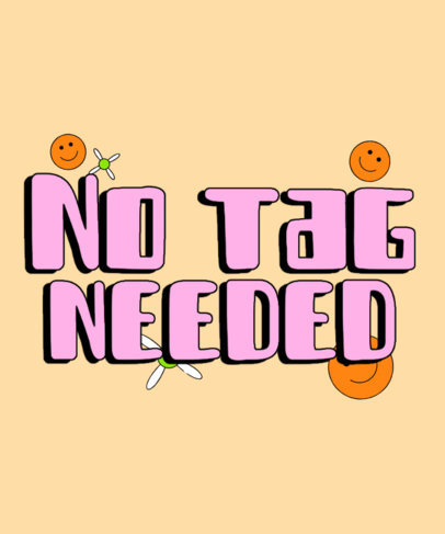 T-Shirt Design Maker for Pride Month Featuring a Modern Typeface and Smiley Face Stickers 4543h