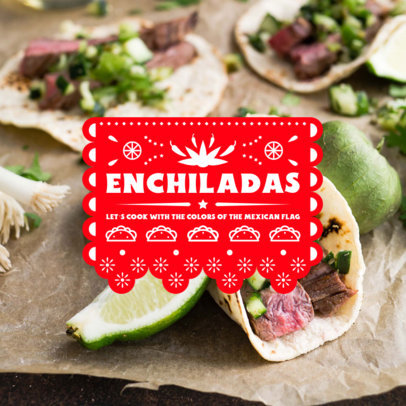 Instagram Post Maker Featuring Mexican Food Pictures and Recipes for Cinco de Mayo