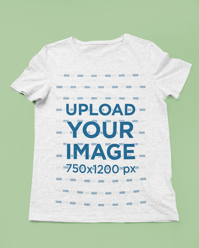 Mockup of a Heathered T-Shirt Placed on a Customizable Background m21452 r-el2