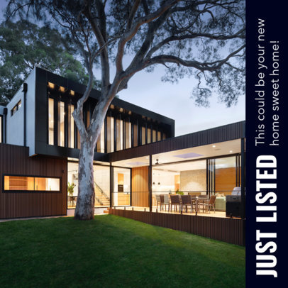 Instagram Post Maker Featuring a Real Estate Theme