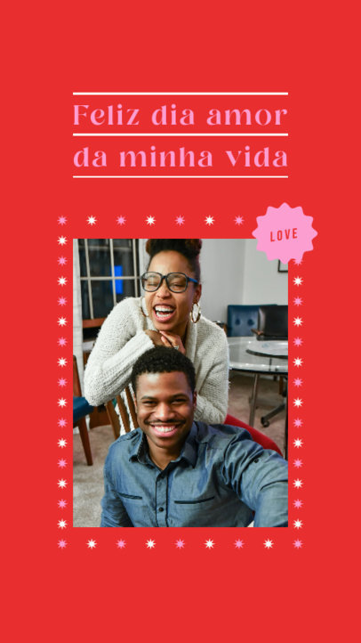 Instagram Post Generator for Dia Dos Namorados Featuring a Picture and a Quote 