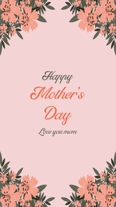 Instagram Story Template for Mother's Day with Floral Illustrations