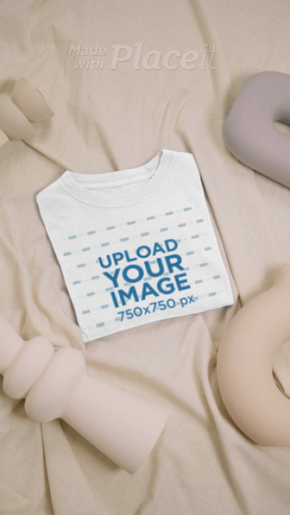 T-Shirt Video Featuring a Pottery Set with Ceramic Vases