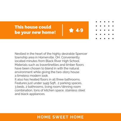 Informative-Themed Instagram Post Maker with a House Description 