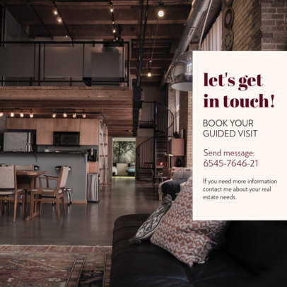 Real Estate-Themed Instagram Post Generator to Contact a Real Estate Agent