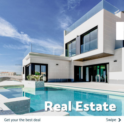 Real Estate-Themed Instagram Post Creator with a House Ad