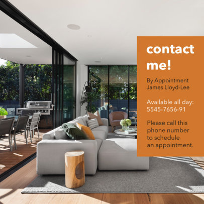 Instagram Post Creator to Book a Tour to a Real Estate House