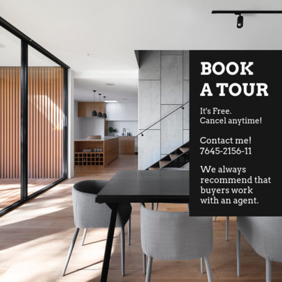 Promotional-Themed Instagram Post Maker Featuring Contact Info for a Real Estate Agent