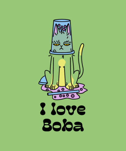 T-Shirt Design Generator with a This Is Fine Illustration of a Cat 4382b