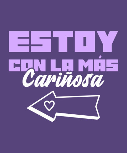 T-Shirt Design Creator with an Arrow Graphic for an I'm With Message