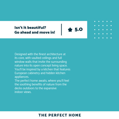 Real Estate-Themed Instagram Post Creator Featuring a House Rating