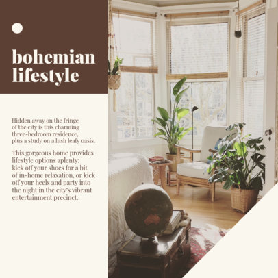 Instagram Post Generator Featuring Info about a House