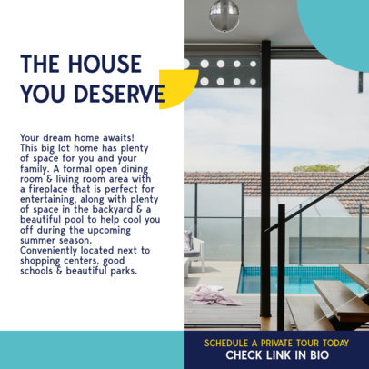 Instagram Post Maker to Promote a Dreamy Real Estate Property