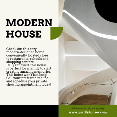 Instagram Post Generator with a Modern Layout for a Real Estate Agency