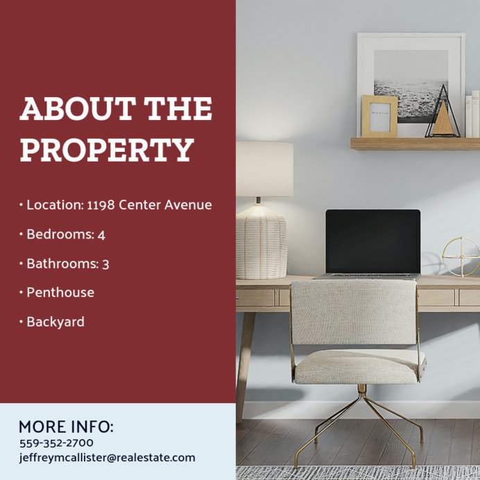 Placeit - Informative Instagram Post Template to Contact a Real Estate ...