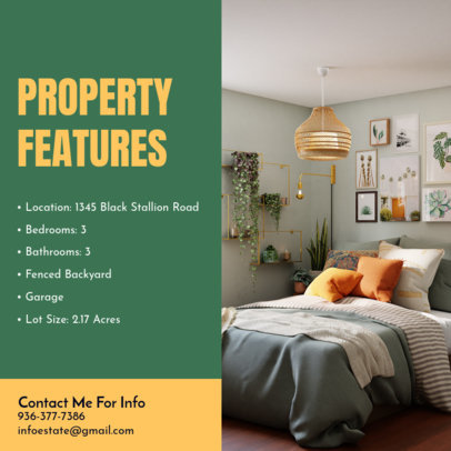 Instagram Post Maker Featuring Real Estate House Characteristics