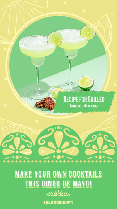 Cinco de Mayo-Themed Instagram Story Generator Featuring a DIY Cocktail Recipe