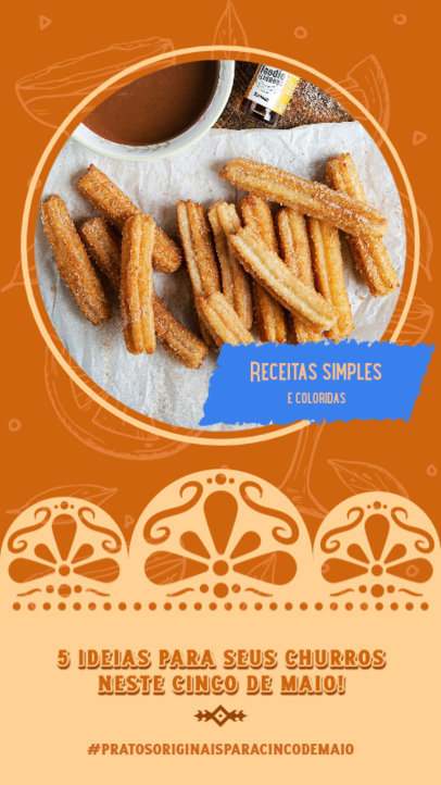 Instagram Story Generator Featuring Simple Food Recipes for Cinco de Mayo