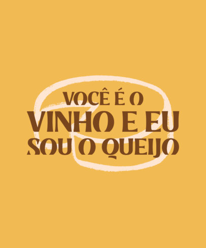 T-Shirt Design Generator Featuring a Quote and a Cheese Graphic