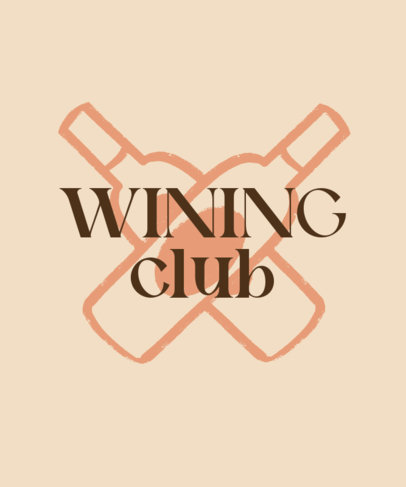 Wine-Themed T-Shirt Design Maker Featuring Two Illustrated Bottles