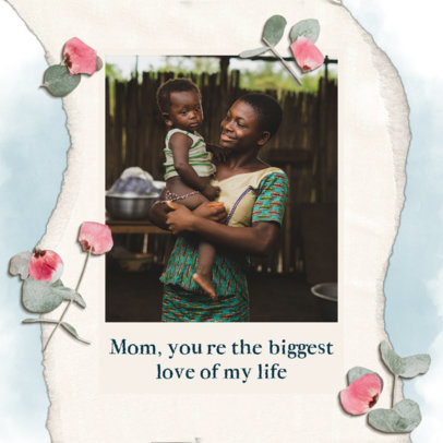 Collage Instagram Post Template for Mother's Day Featuring Floral Ornaments 4557b