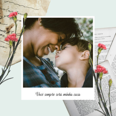 Frame Aesthetic Instagram Post Creator Featuring a Mother's Day Message 4557f