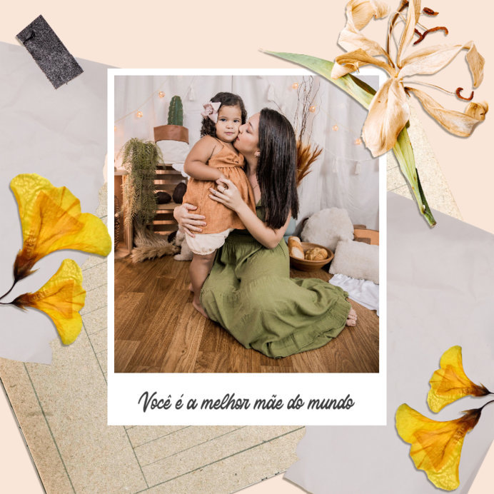 Floral-Themed Instagram Post Maker with a Message for Mother's Day