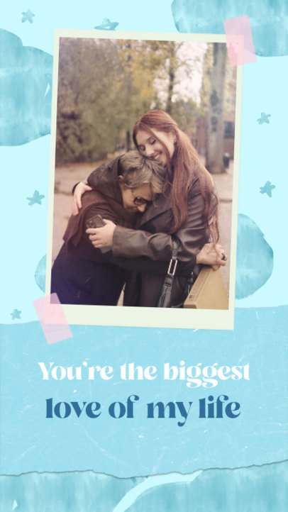 Mother’s Day-Themed Instagram Story Creator With a Scrapbook Style and a Quote 4560c