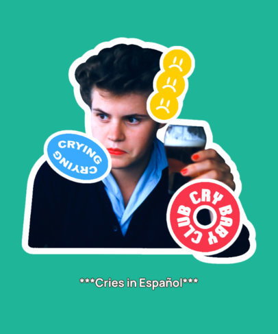 Funny T-Shirt Design Template Referencing the Cries-in-Spanish Meme